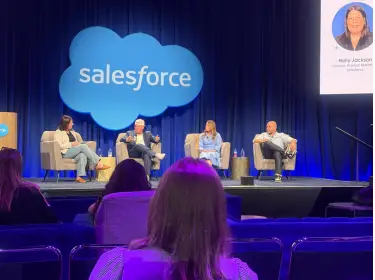 Just Global's Emilie Lee rocks the main stage at Salesforce Connections in Chicago (June 2026)