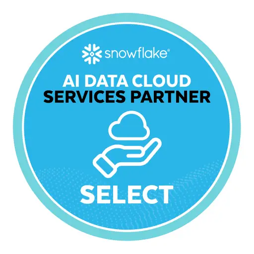 Snowflake Services Select Tier Partner Badge AI Data Cloud Services Partner